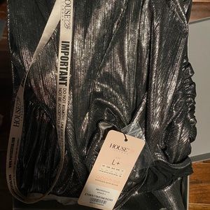 House of CB metallic silver dress